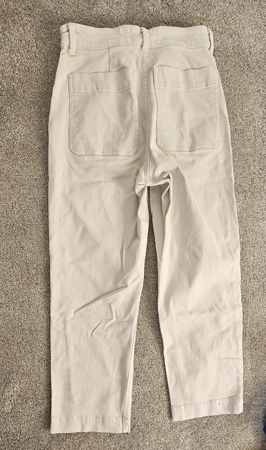 Everlane The Way High-Rise Straight Leg Crop - Beige - Size 6 - photo 5