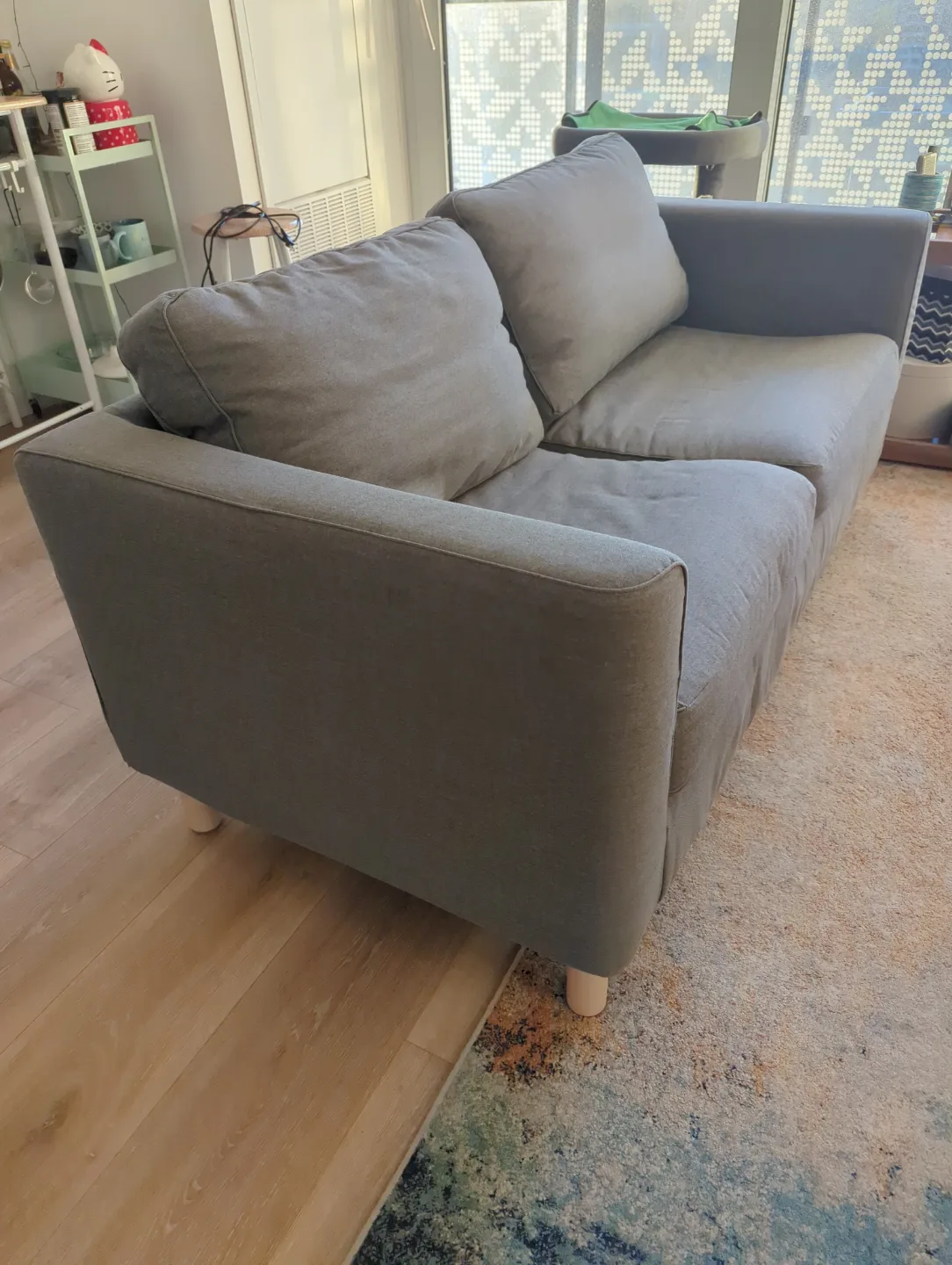 Free Delivery - Grey Two-Seater Sofa image indicator(2)