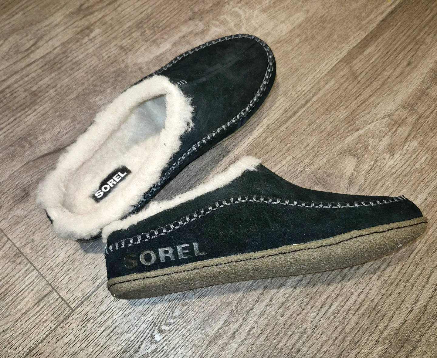 SOREL Men's Falcon Ridge II Black Slippers Size 10 image indicator(2)