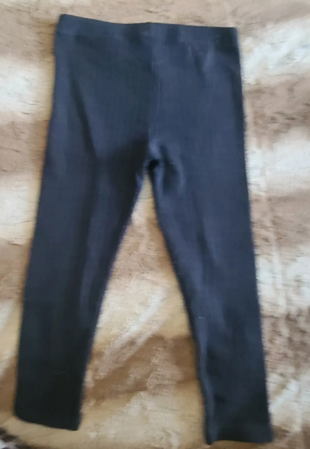 Little Earthling Girls Black Leggings Size 5-6y🧡 image indicator(2)