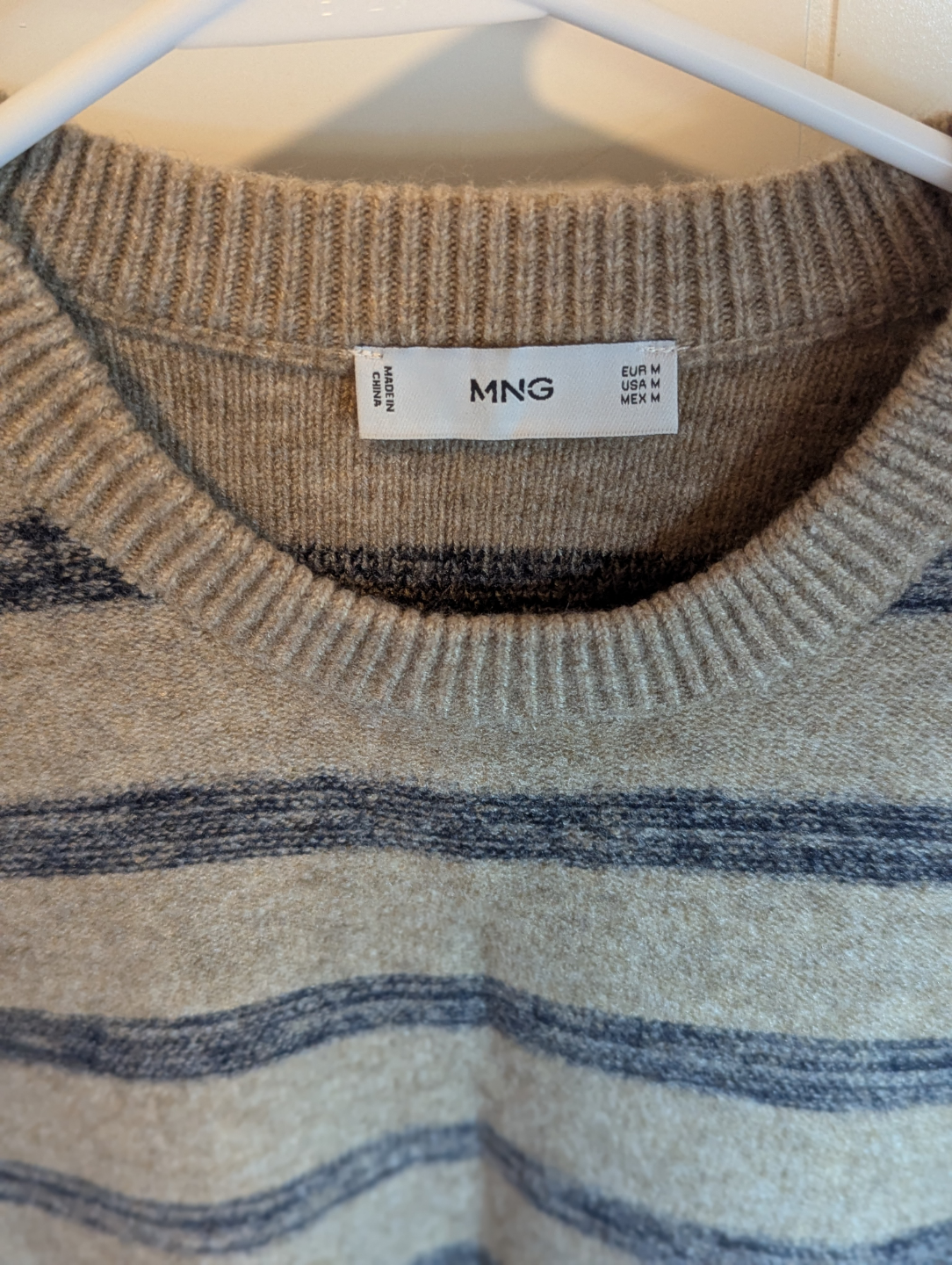 Men's Mango Striped Sweater - Size Medium NEW UNUSED - photo 2