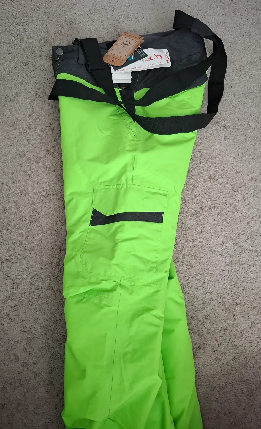 Ripzone Lime Green Snow Pants - Size Large image indicator(5)