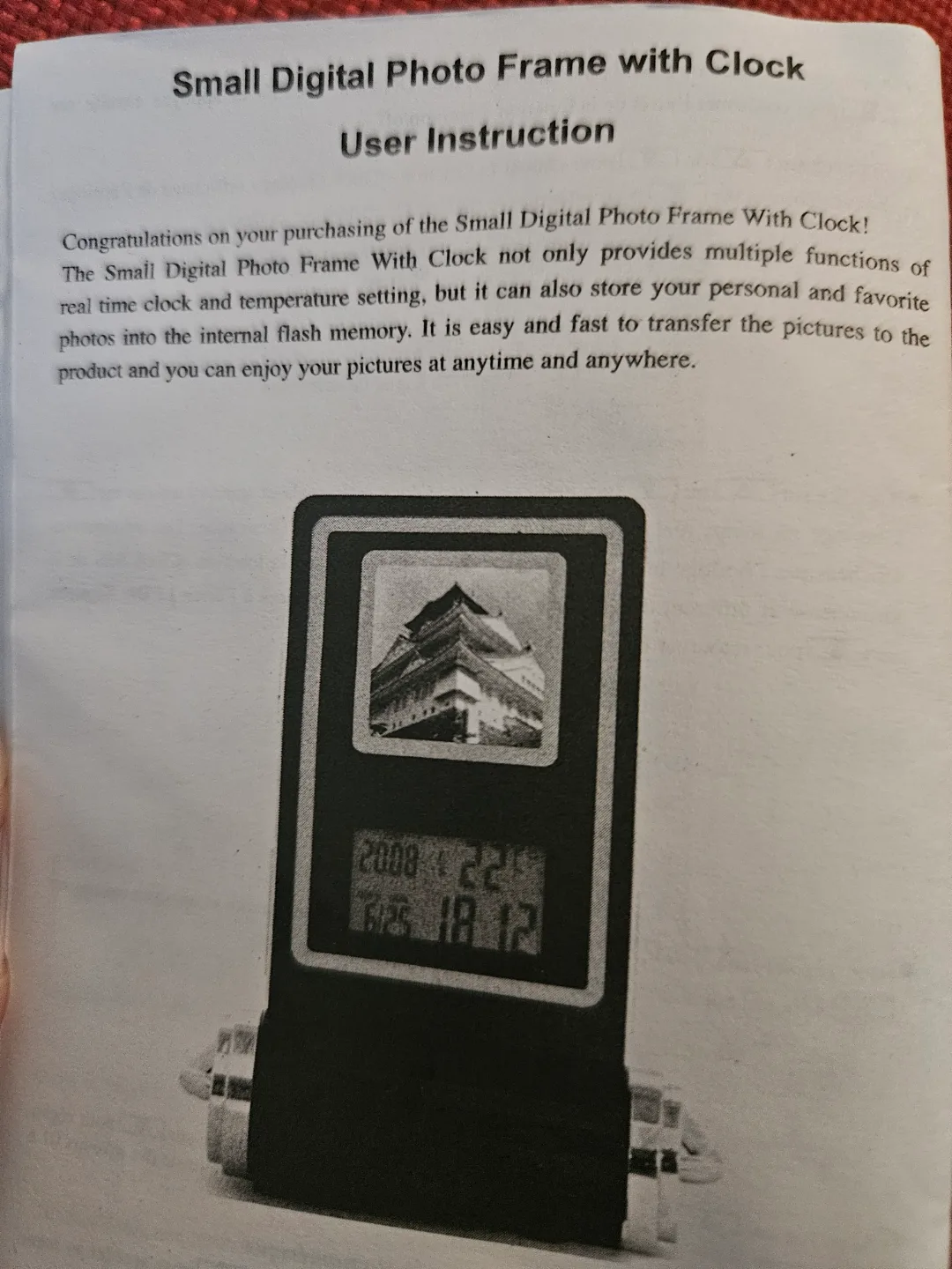 Avon Small Digital Photo Frame with Clock #freecycle image indicator(2)