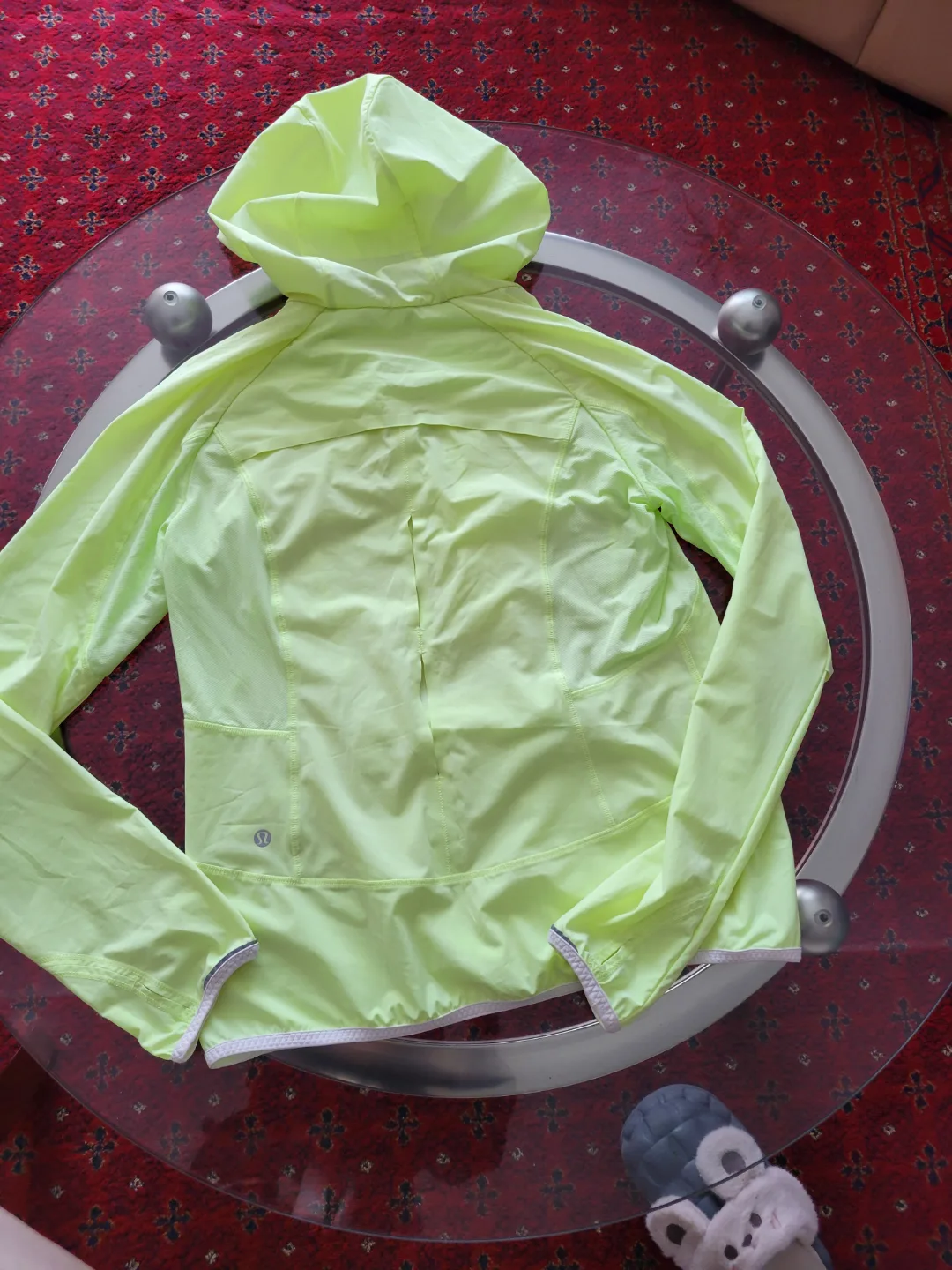 Lululemon Lime Green Running Jacket Size 6 image indicator(4)