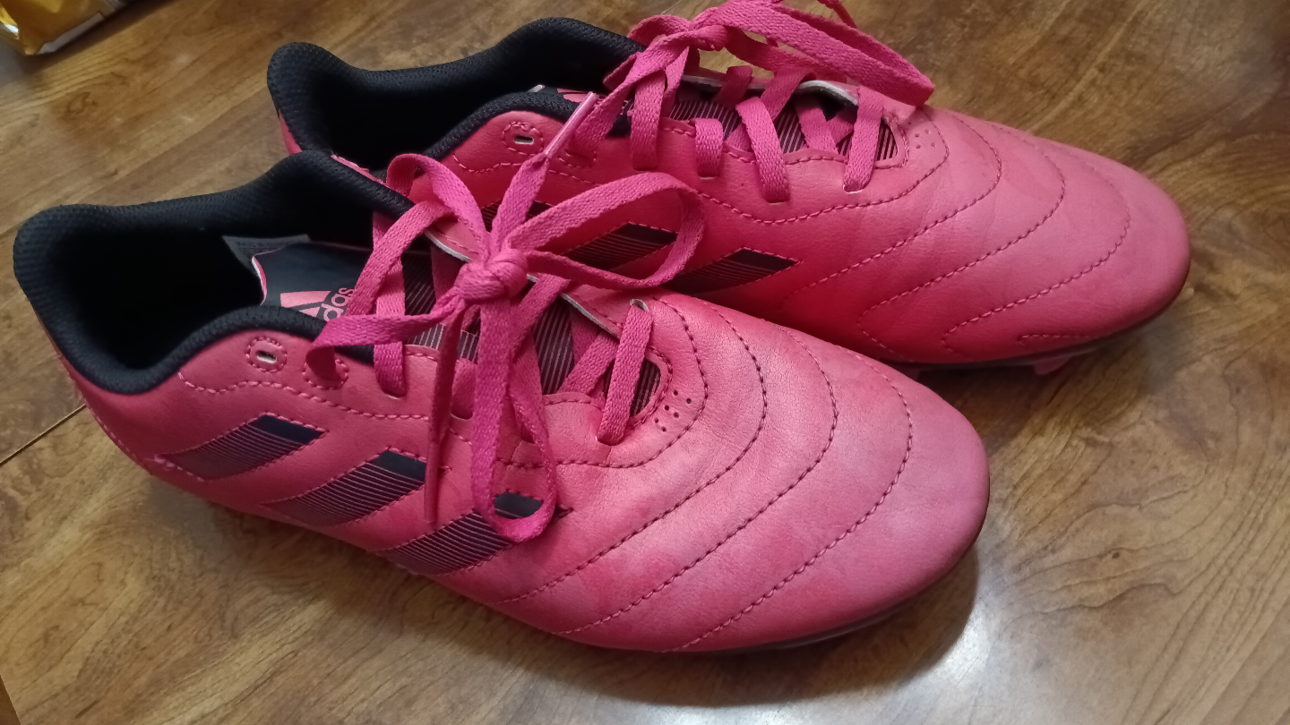 Pink Adidas Kids Soccer Cleats
