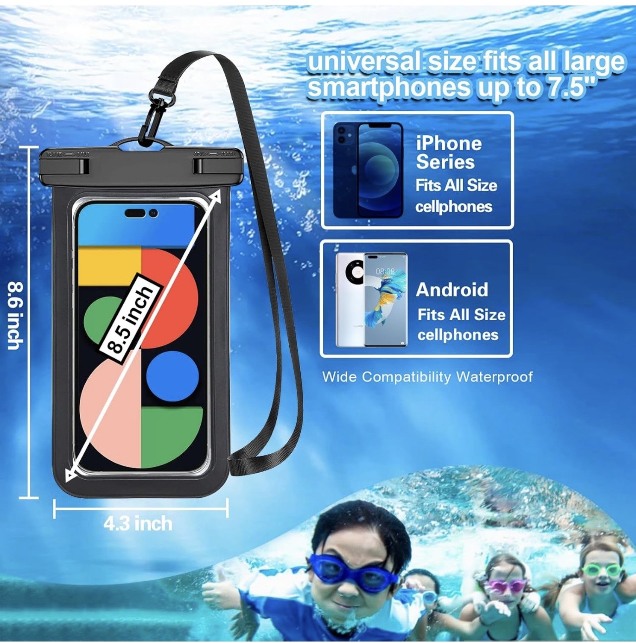 Waterproof Phone Pouch Dry Bag with Lanyard - IPX8 - photo 3
