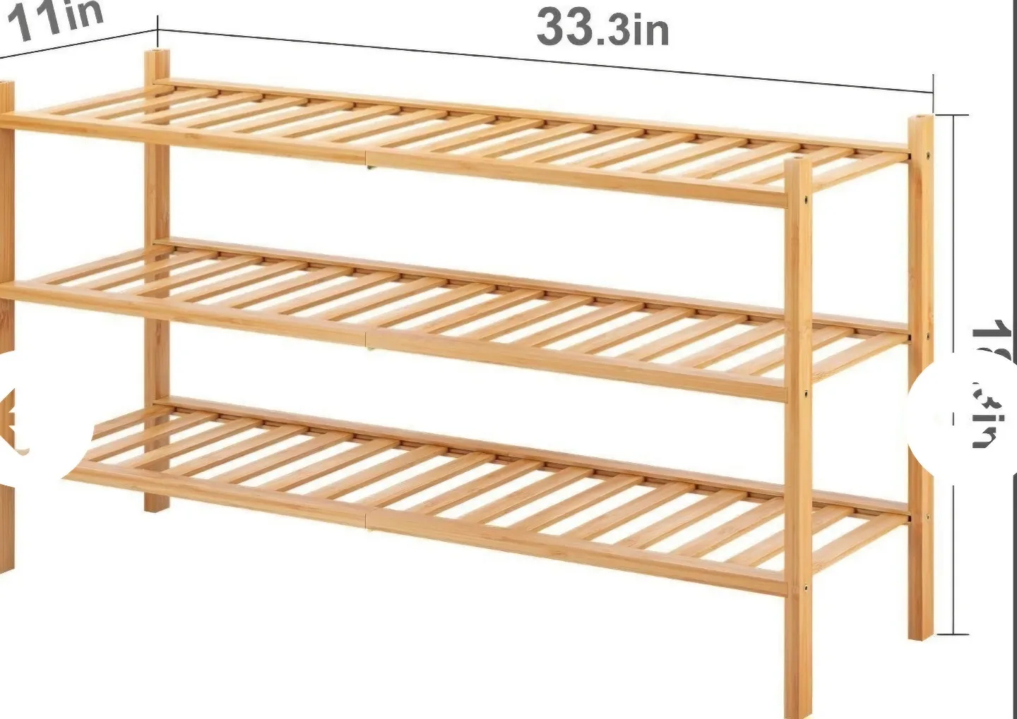 Bamboo shoe rack (New in box) image indicator(2)
