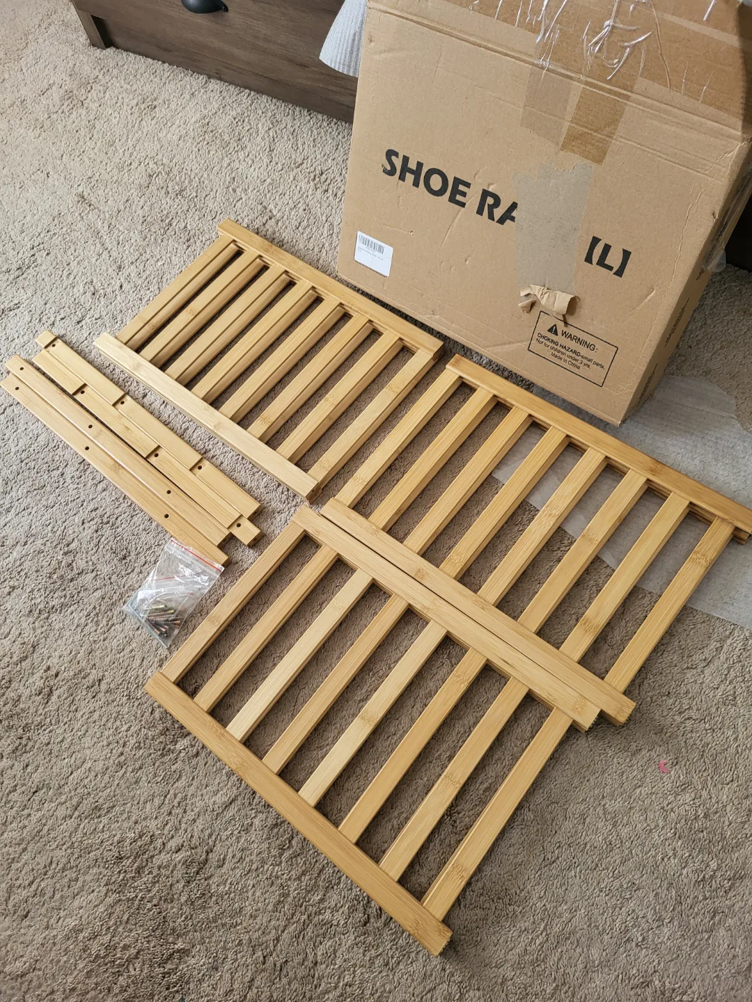 Bamboo shoe rack (New in box) image indicator(3)