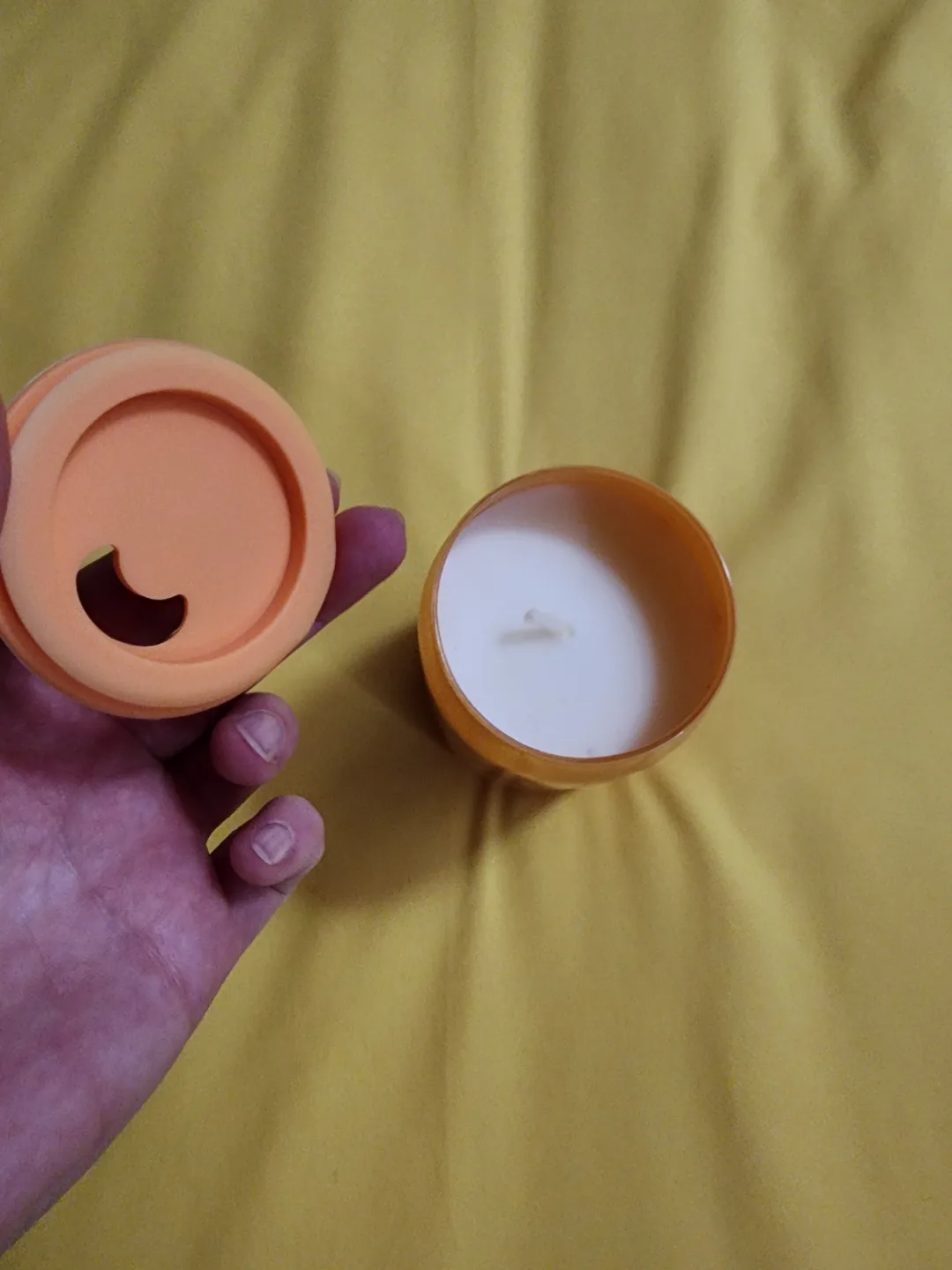 🧡 Orange Jasmine Tea Scented Candle in Unique Can Container 🧡 image indicator(3)