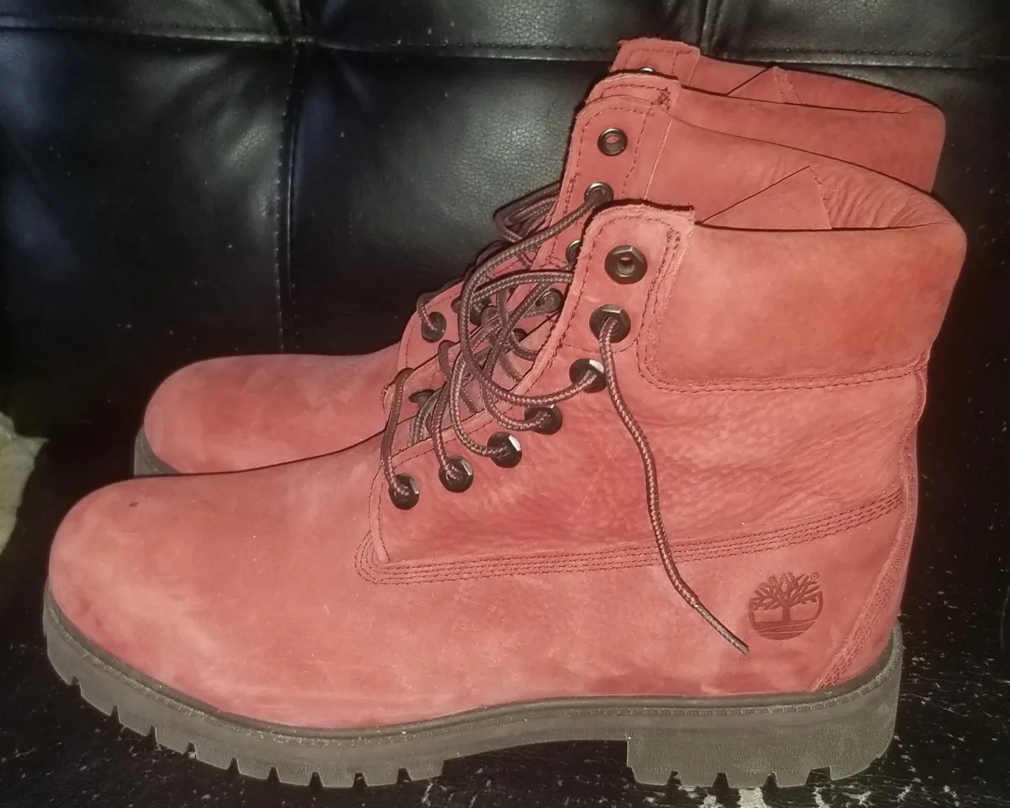 Men Red Timberland Boots image indicator(2)