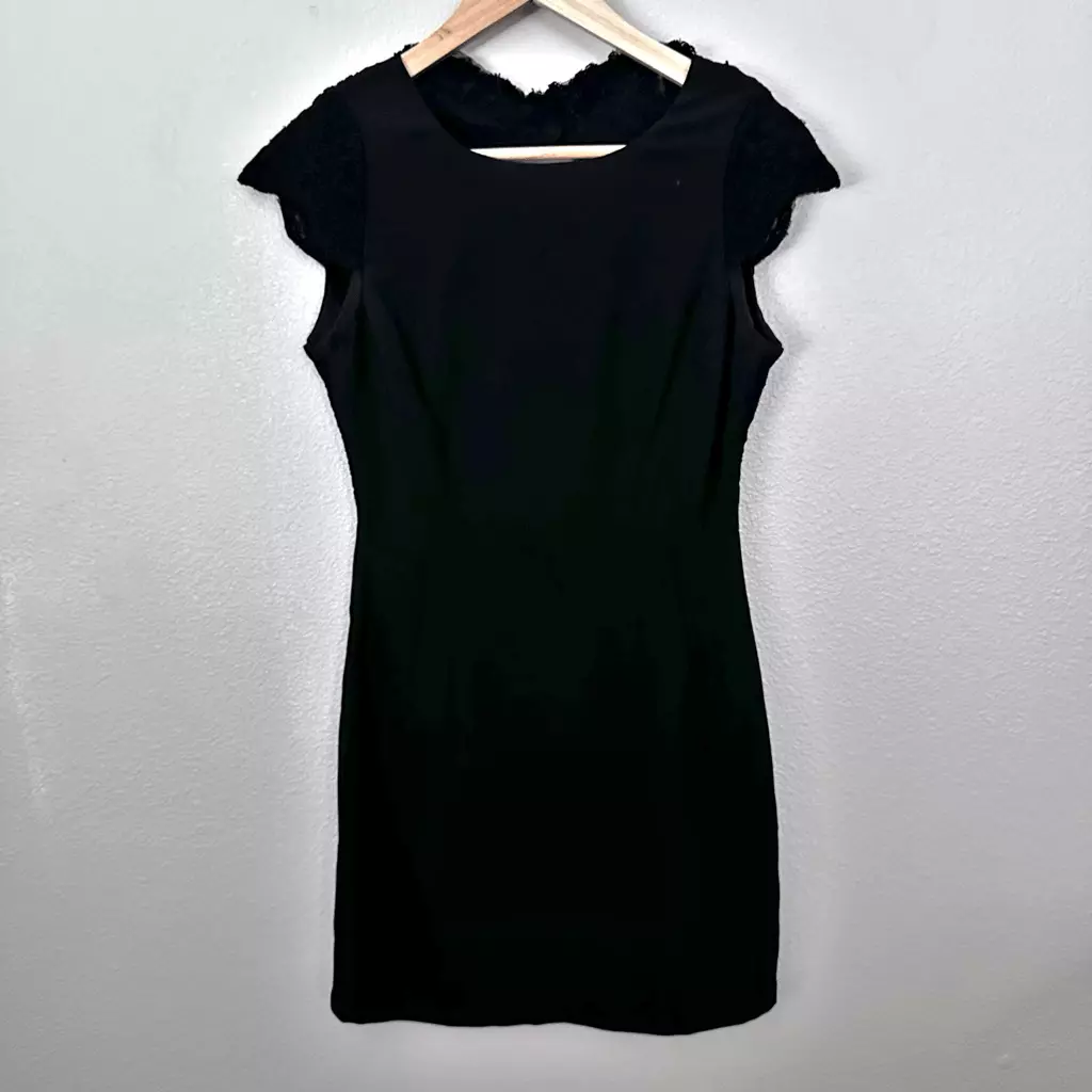 Black Lace Detail Mini Dress - photo 2