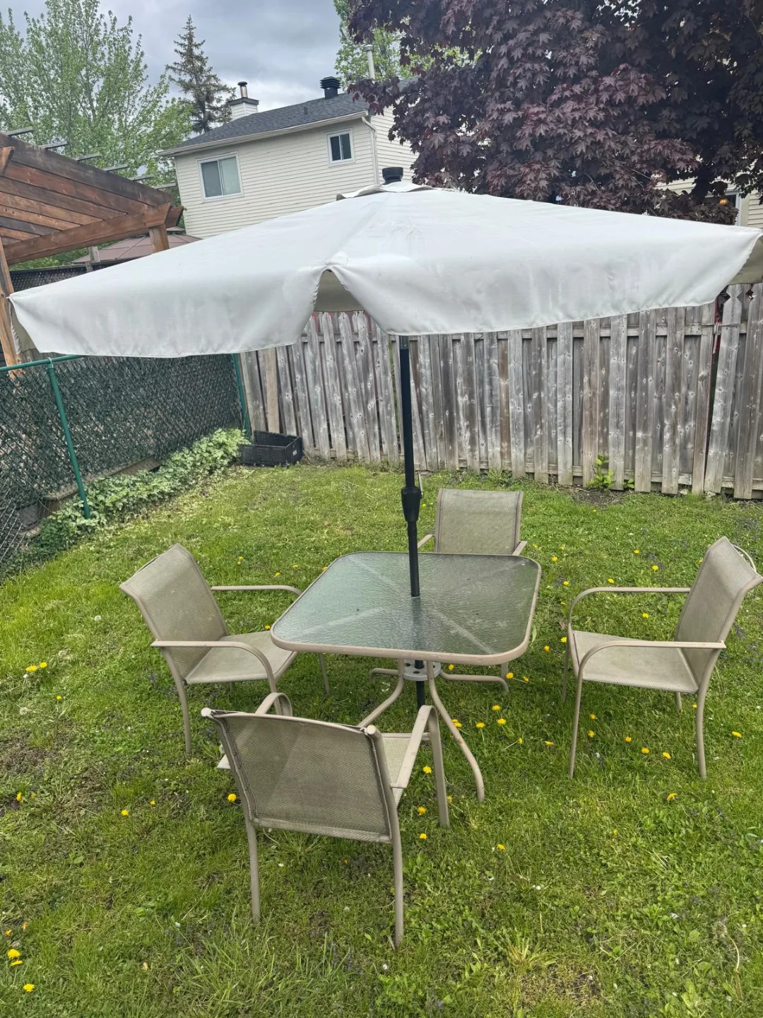 5-Piece Patio Set with Umbrella thumbnail