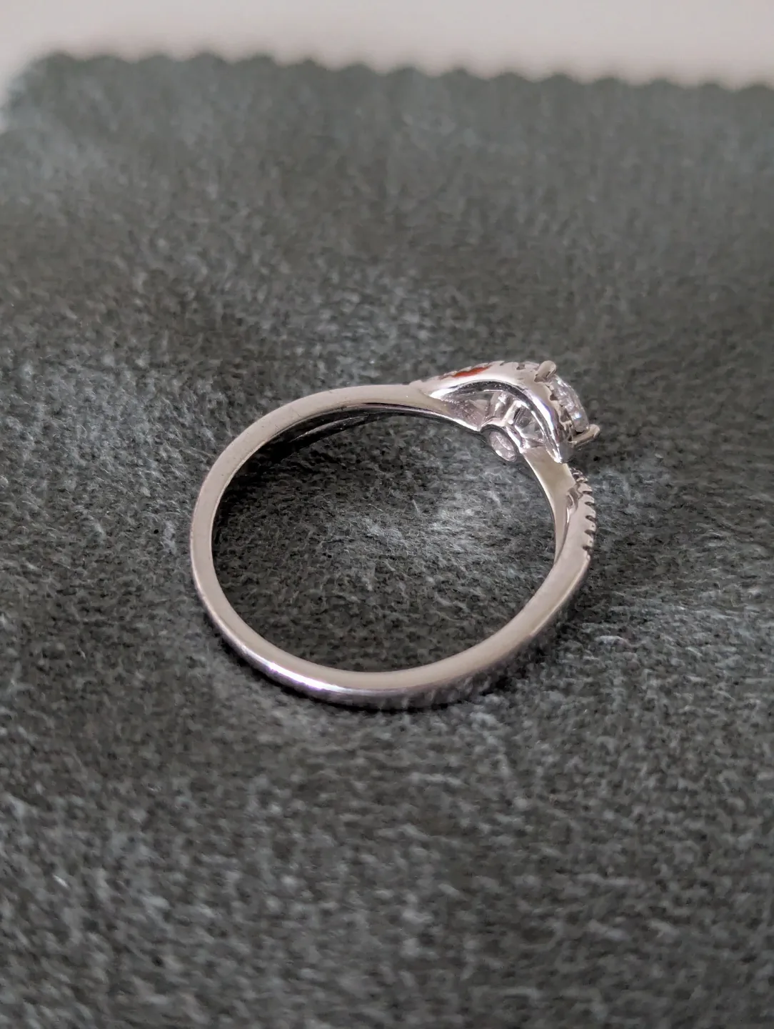 1ct Moissanite Ring 925 Sterling Silver, 14K White Gold Plated image indicator(6)