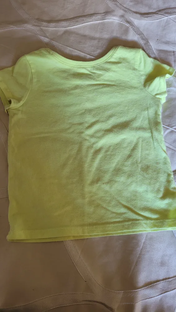 The Children's Place Girls' Size 2T Lime Green T-Shirt 🧡 image indicator(3)