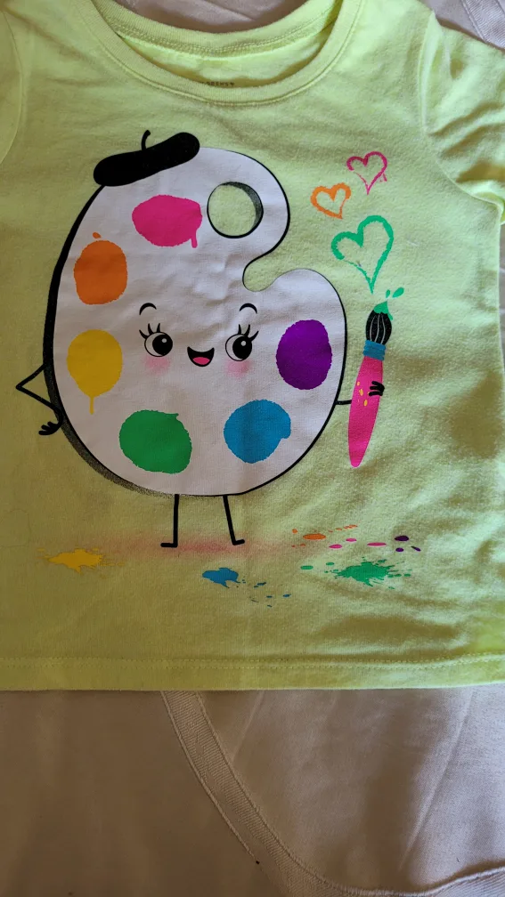 The Children's Place Girls' Size 2T Lime Green T-Shirt 🧡 image indicator(4)