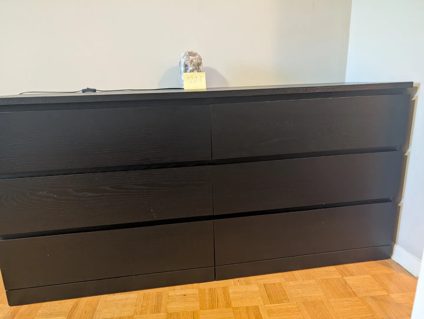 Black Six-Drawer Dresser thumbnail