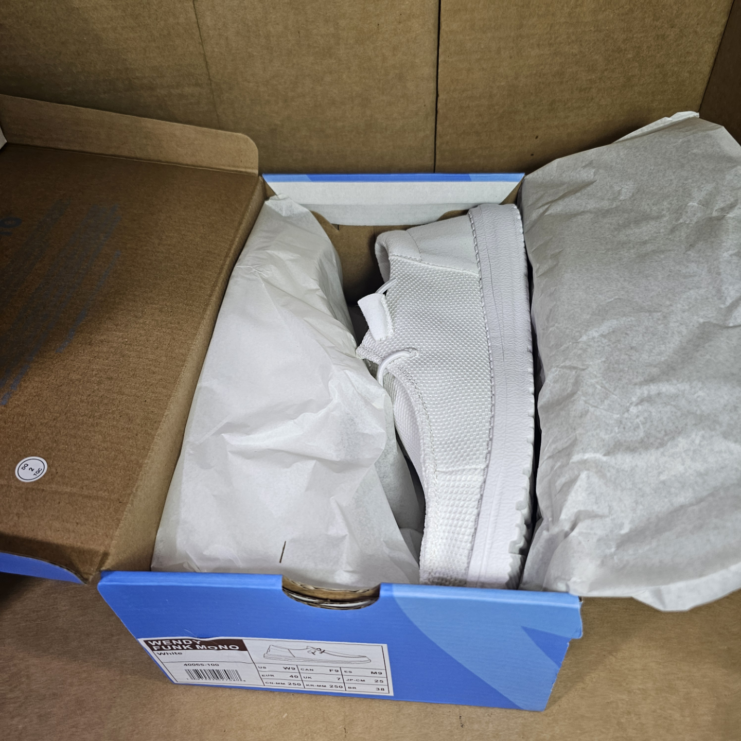 Hey Dude Wendy Funk Mono White Women's Slip-on Shoes - Size 9