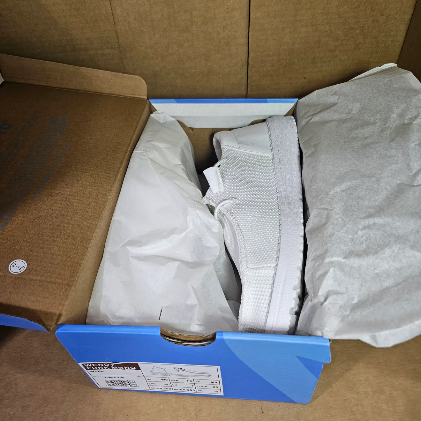 Hey Dude Wendy Funk Mono White Women's Slip-on Shoes - Size 9 thumbnail