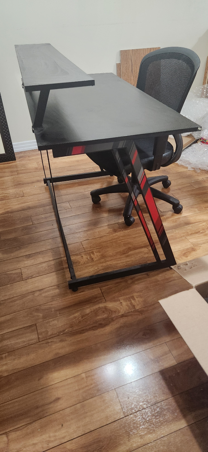Black Computer Desk with Chair - photo 3