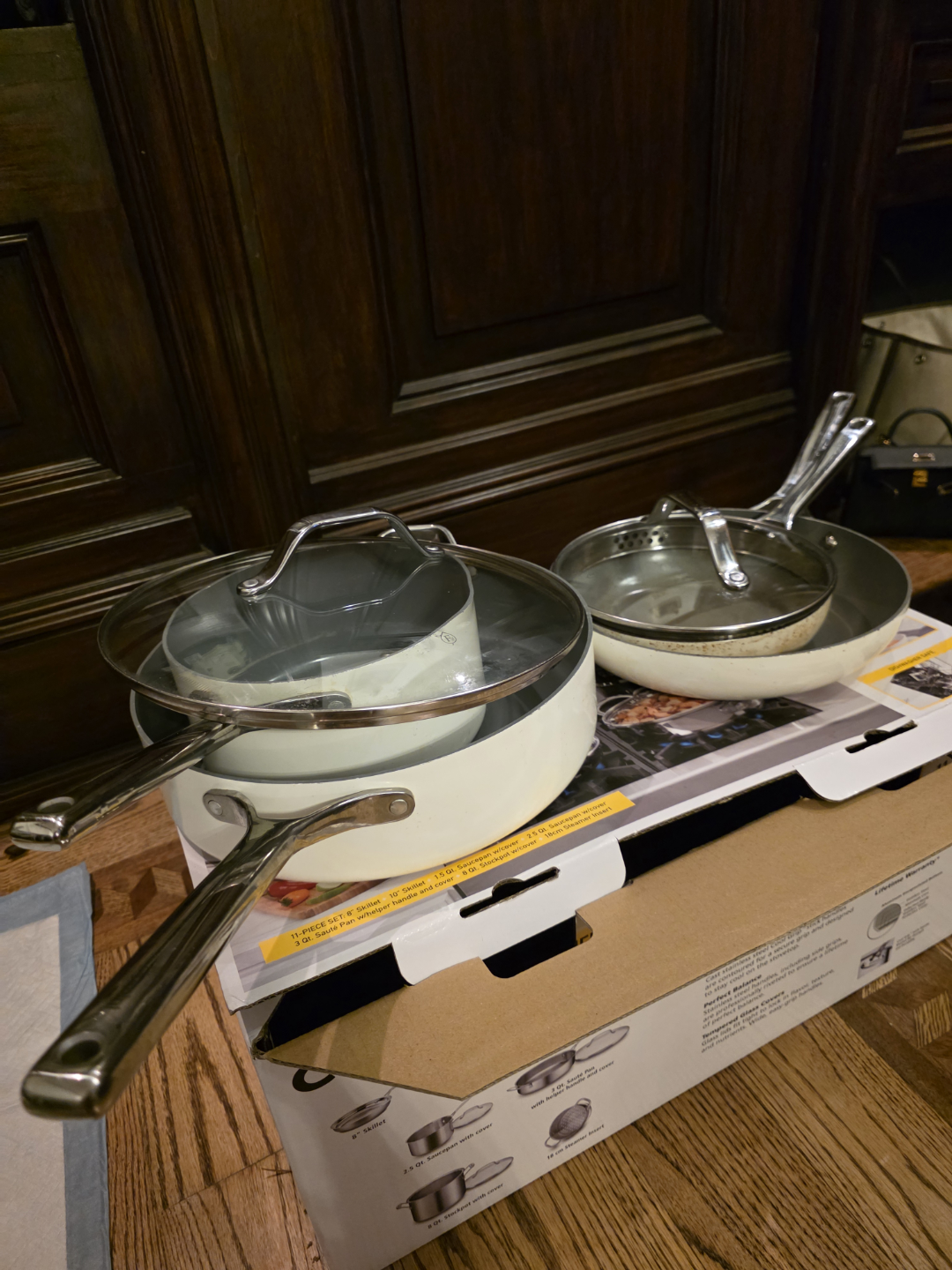 Figmint Nonstick Ceramic Cookware Set - Cream White - photo 2