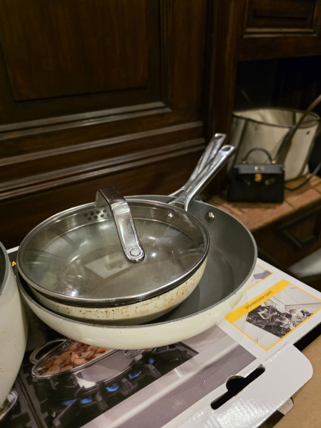 Figmint Nonstick Ceramic Cookware Set - Cream White - photo 4