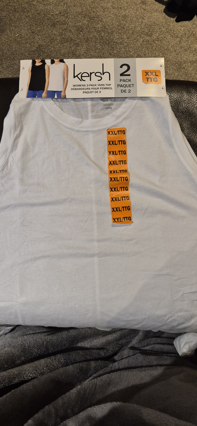 NWT Kersh Women's 2-Pack Tank Tops XXL