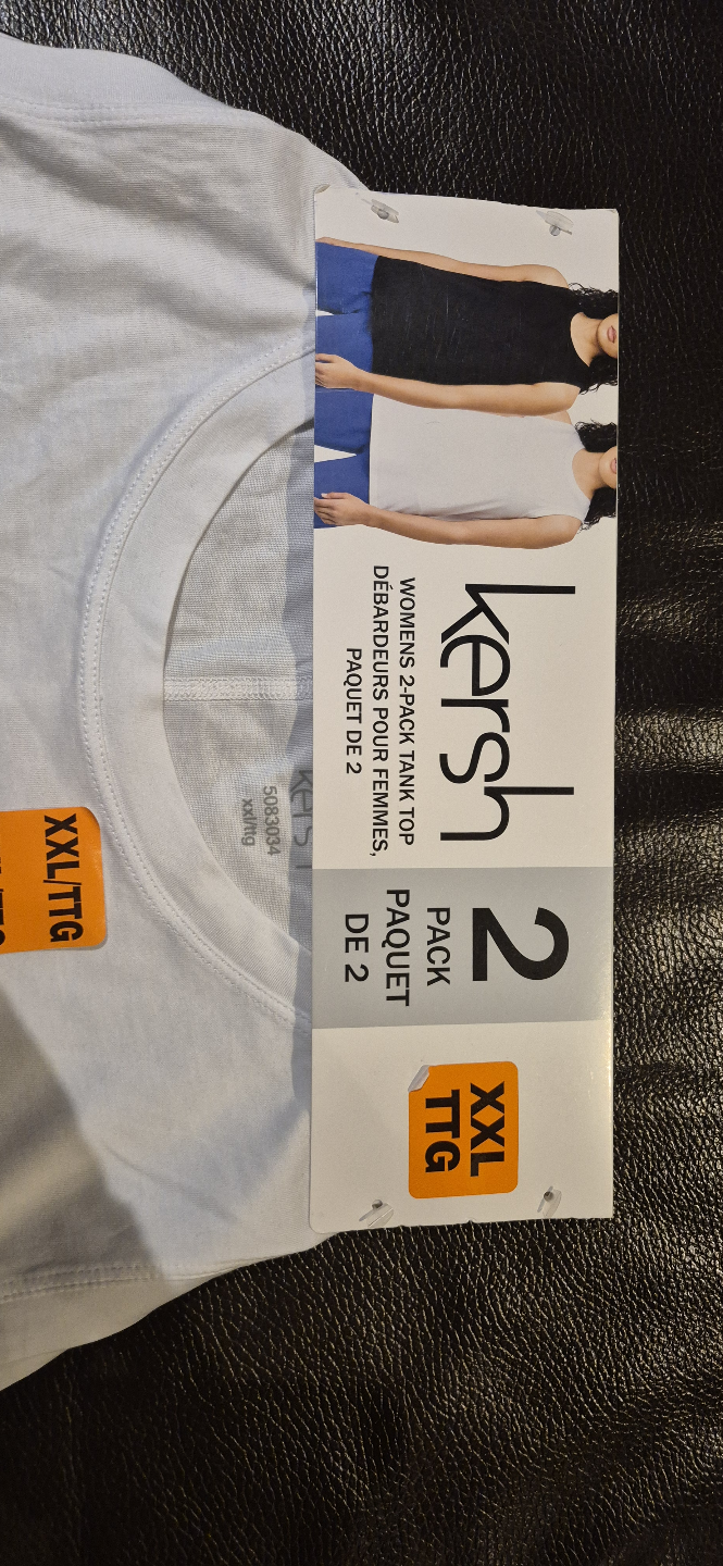 NWT Kersh Women's 2-Pack Tank Tops XXL - photo 2