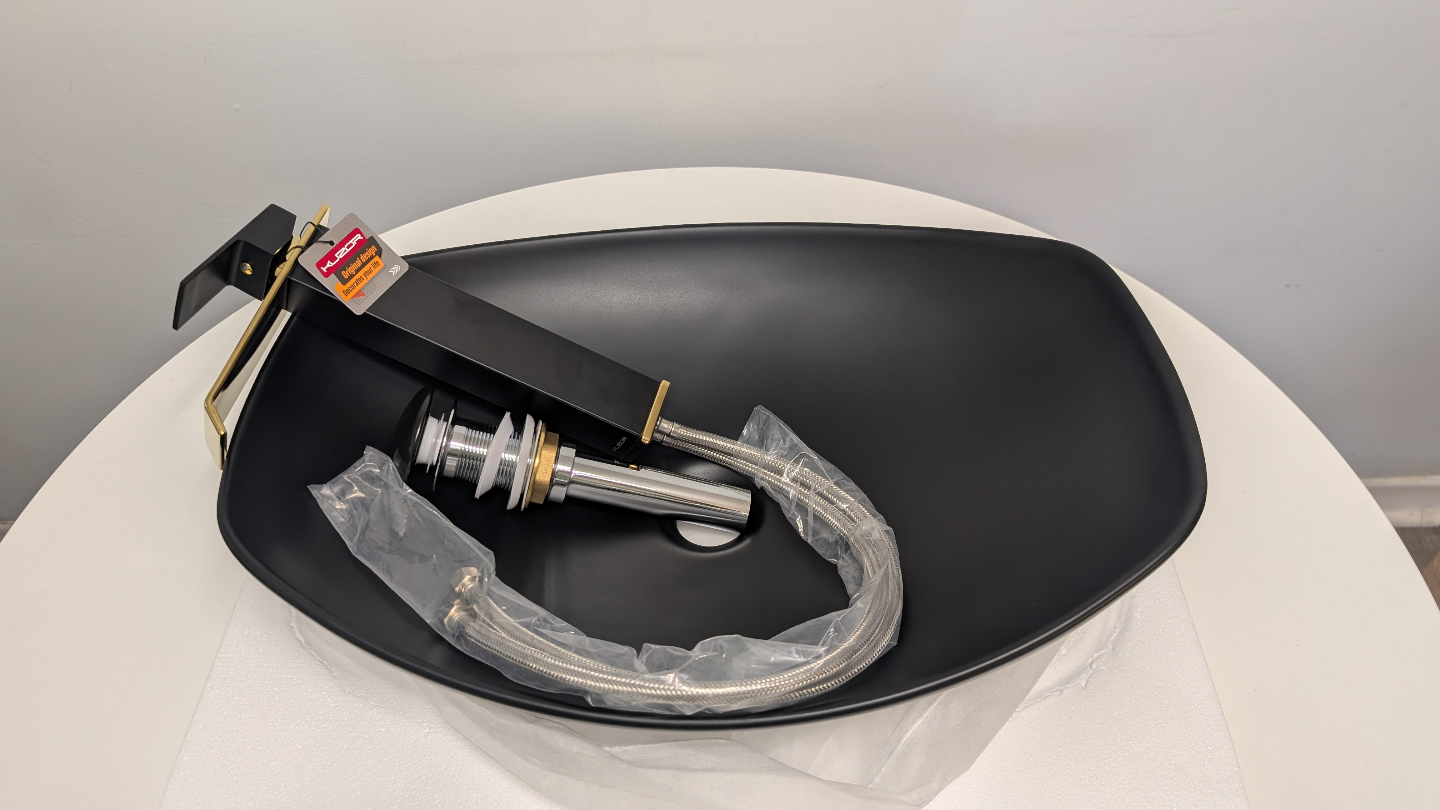 Davivy Matte Black Vessel Sink with Kuzor Faucet - photo 2