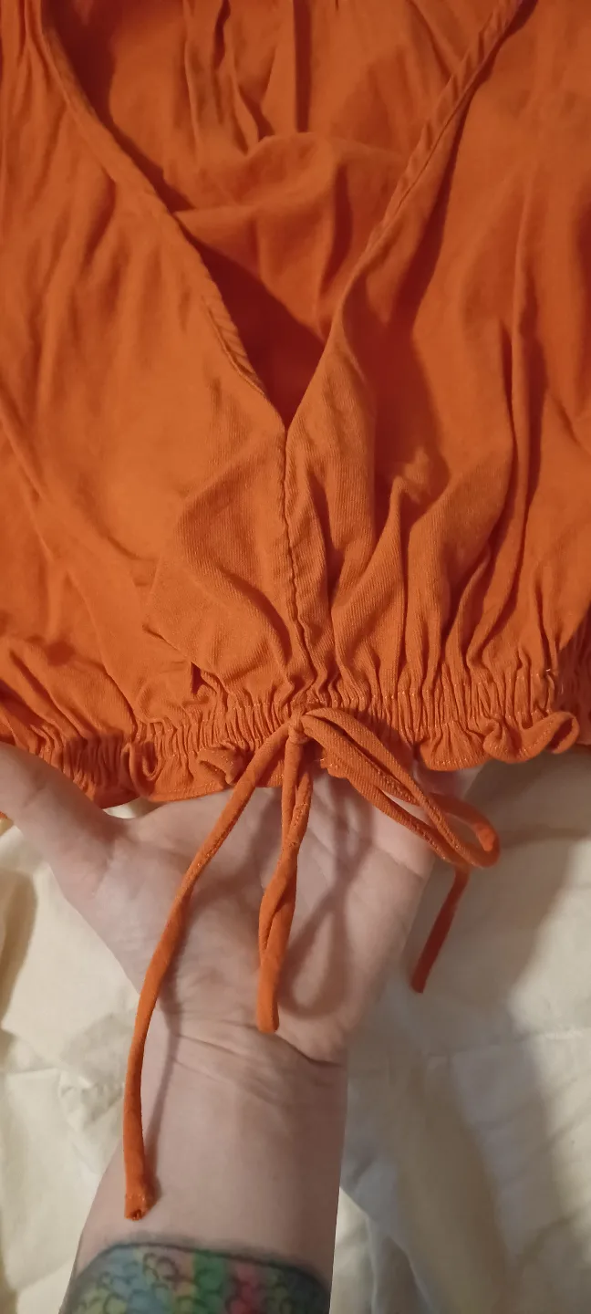 Burnt Orange Two-Piece Set: Crop Top & Maxi Skirt image indicator(8)