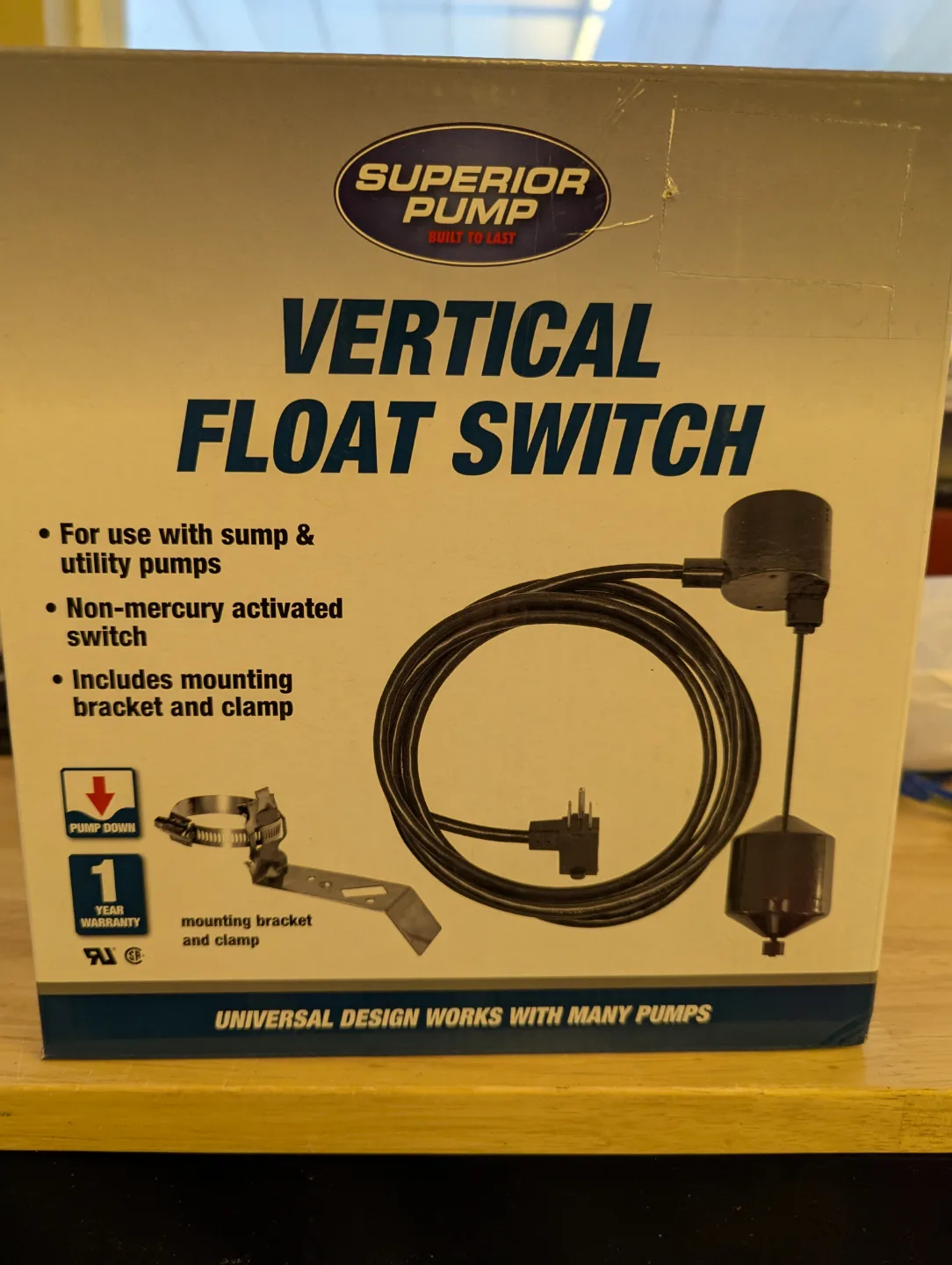 Superior Pump Vertical Float Switch - Model 92010 thumbnail