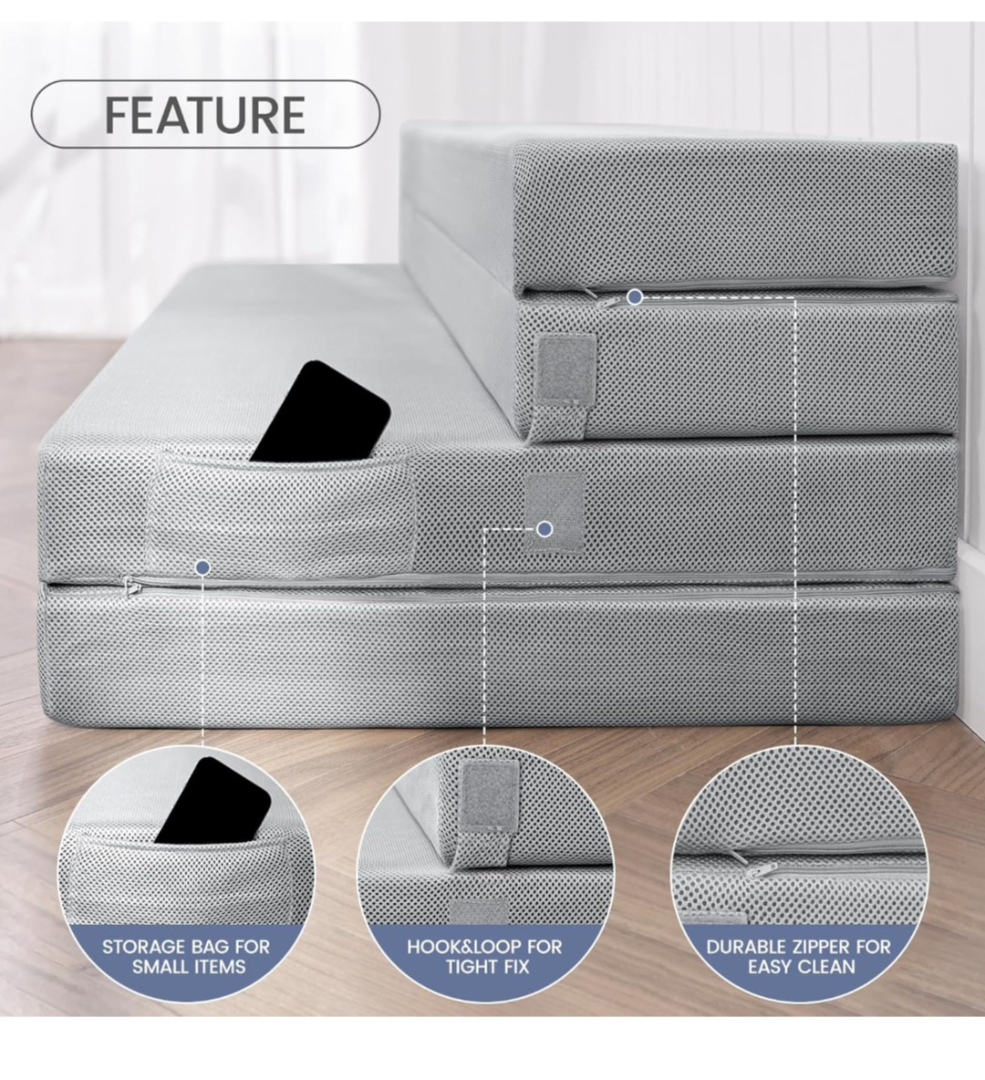 Foldable Tri-Fold Mattress - Twin Size - photo 5
