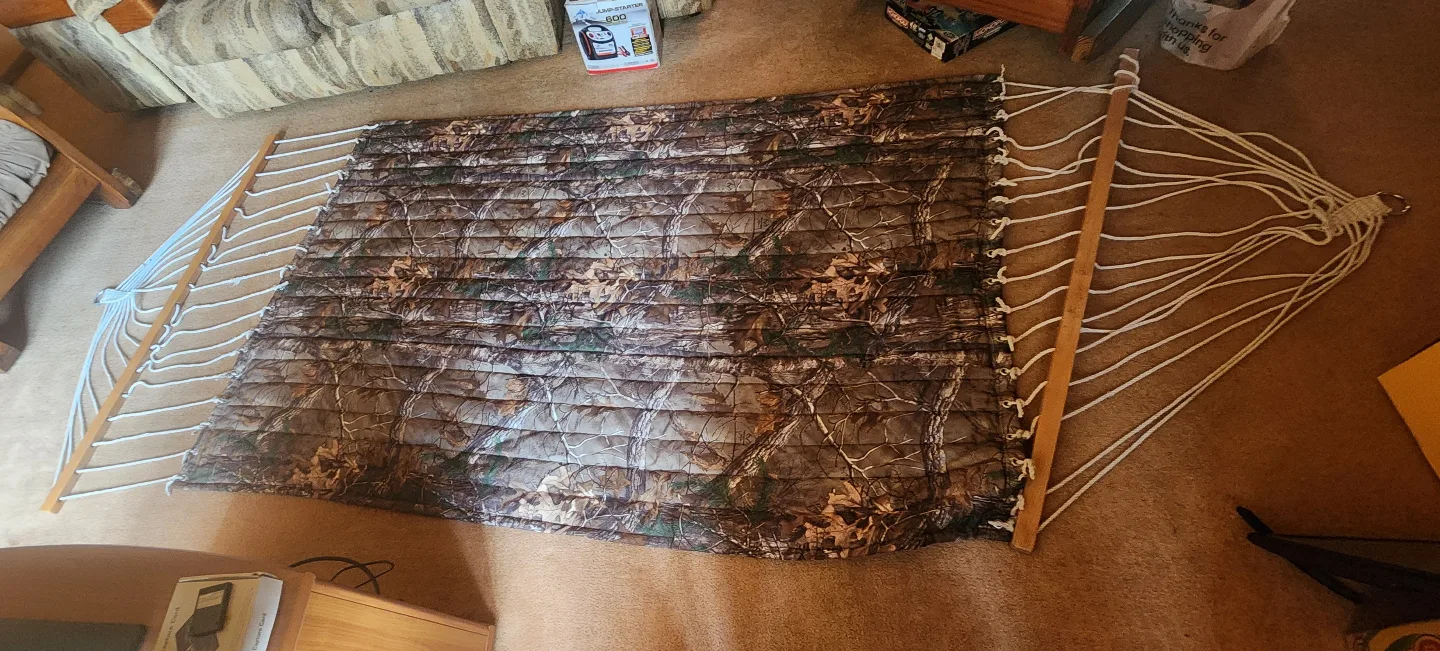 Camouflage Quilted Hammock with Pillow CASH ONLY thumbnail