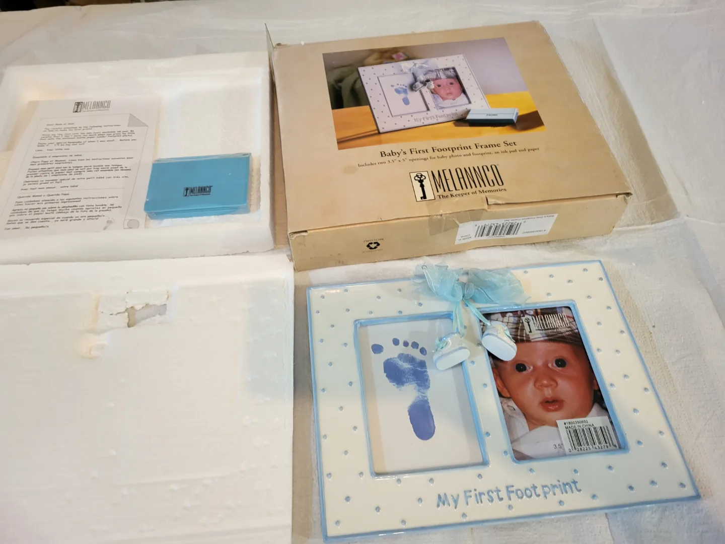 👶🏽Baby's First Footprint Frame Set - New in Box image indicator(3)