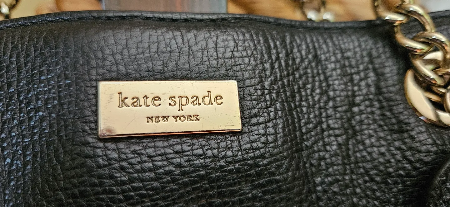 Kate Spade New York Black Leather Tote Bag image indicator(2)