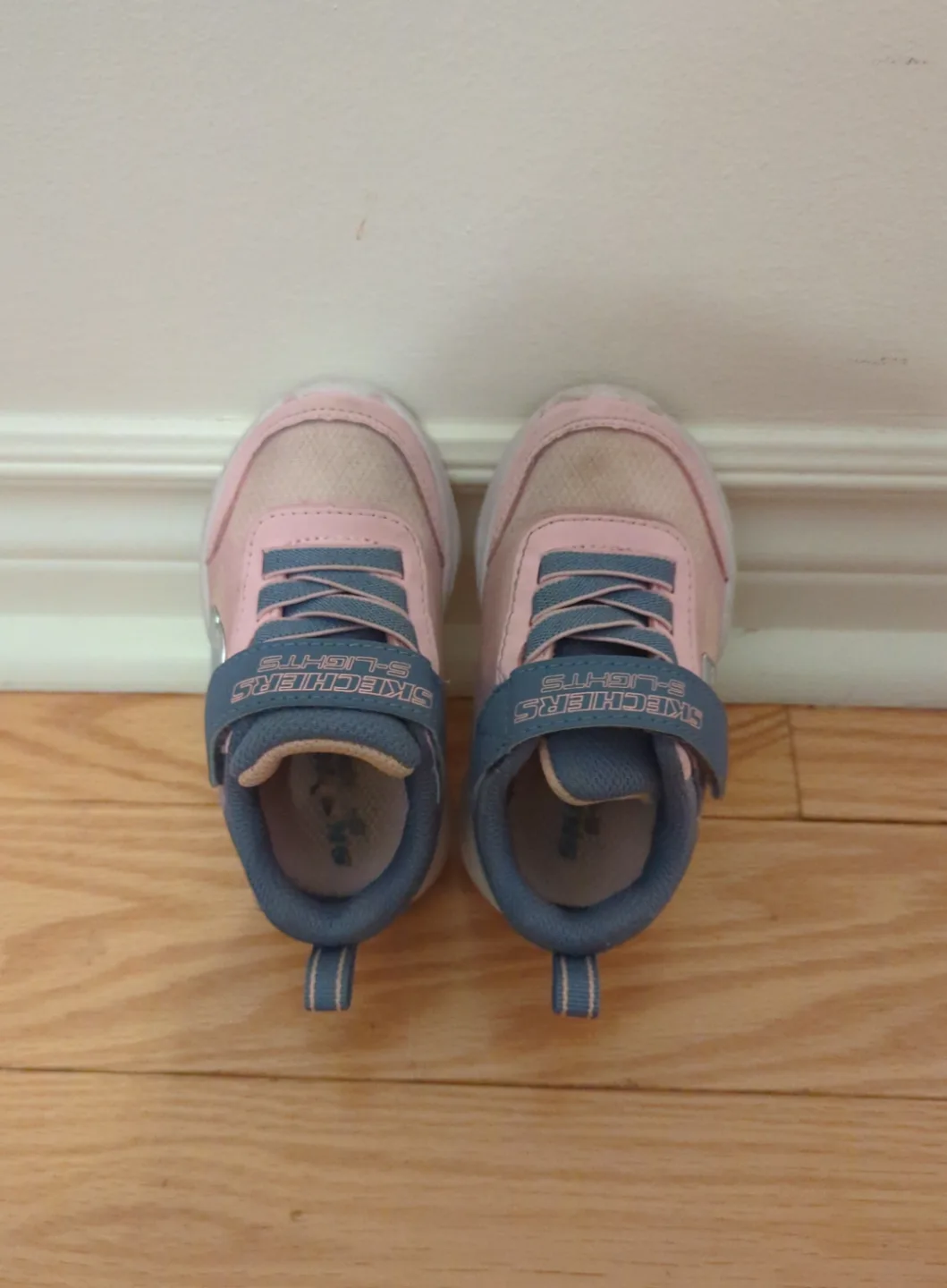 Skechers S-Lights Toddler Girls' Running Shoes - Pink and Blue image indicator(2)