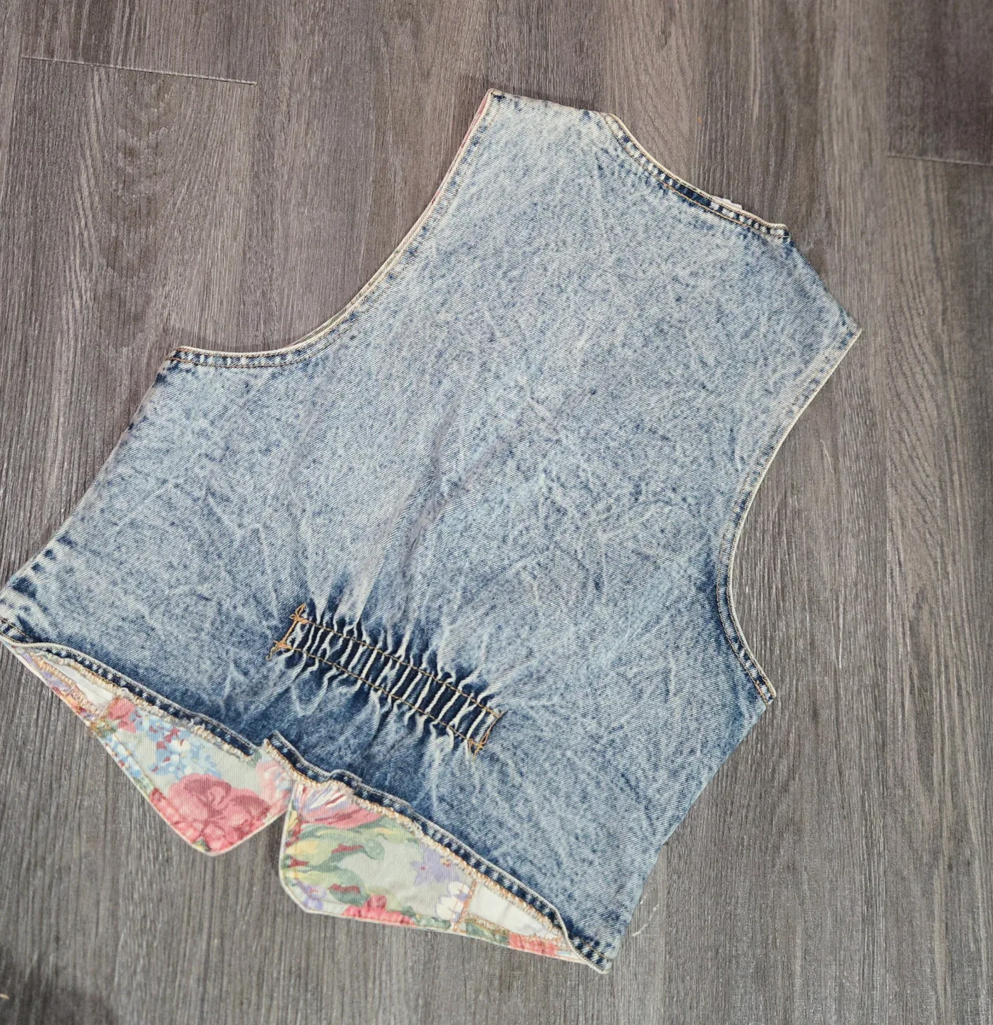 Vintage Floral Denim Vest 💞🧚‍♀️ image indicator(3)