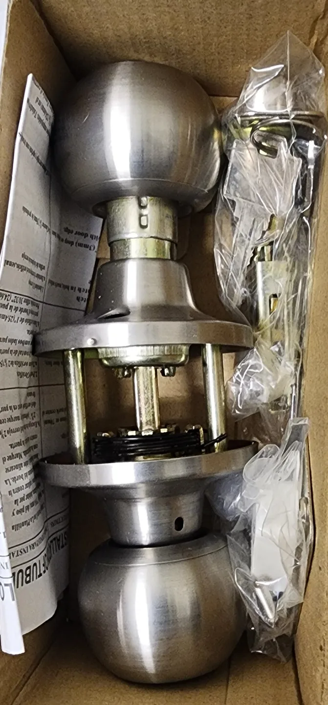 New Stainless Steel Door Knob Set with Keys image indicator(2)