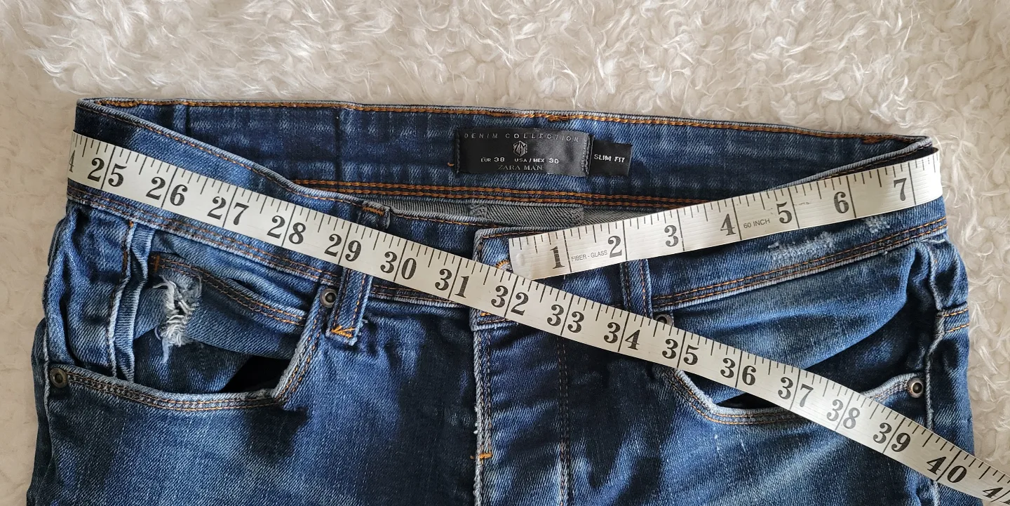 Zara Man Denim Collection Slim Fit Jeans - Size 32 image indicator(5)