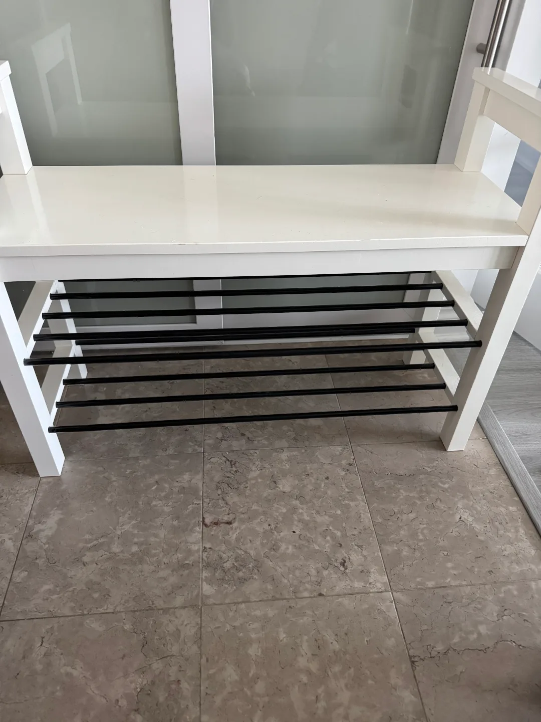 IKEA HEMNES Shoe Bench with Storage, White thumbnail