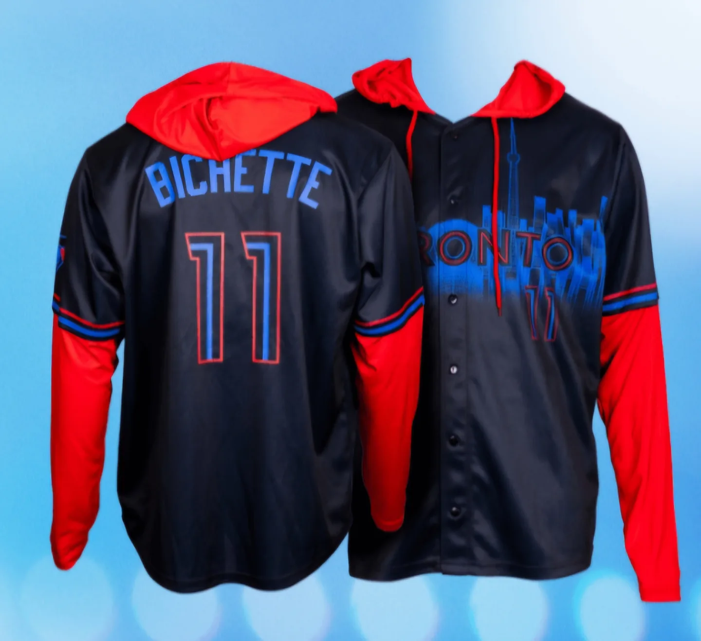 Toronto Blue Jays Bo Bichette #11 Hoodie Jersey image indicator(3)