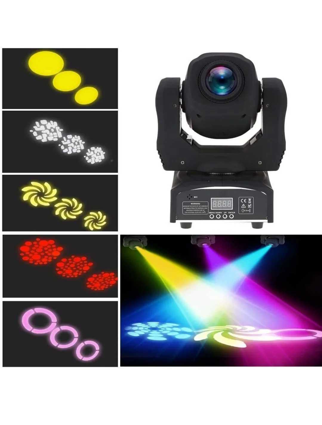 Pair of MWDJ Moving Head LED Stage Lights thumbnail