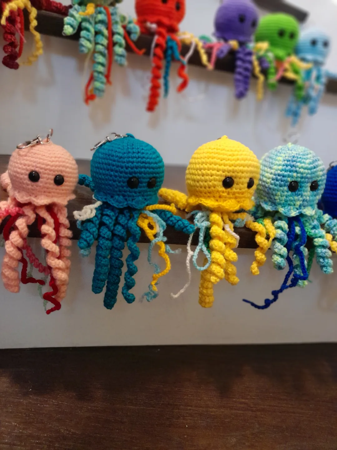 Handmade Crochet Jellyfish Keychains image indicator(6)