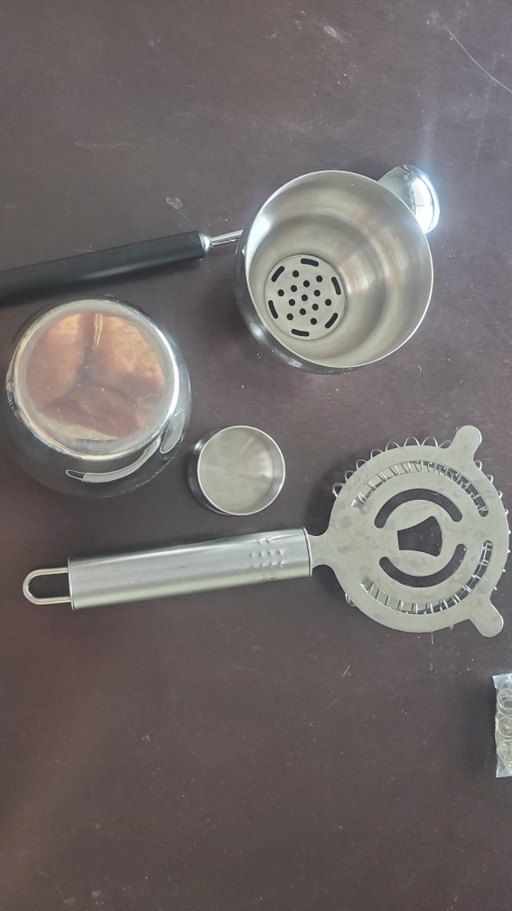 Cocktail Shaker Set - Stainless Steel Bar Tool Kit - photo 4