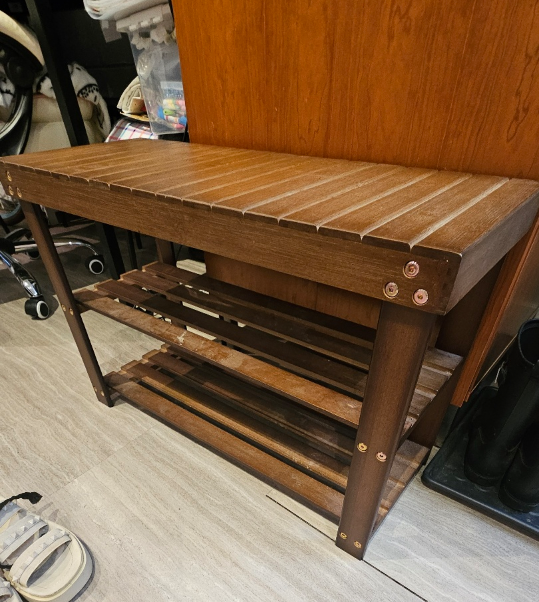 Wooden Shoe Rack Bench