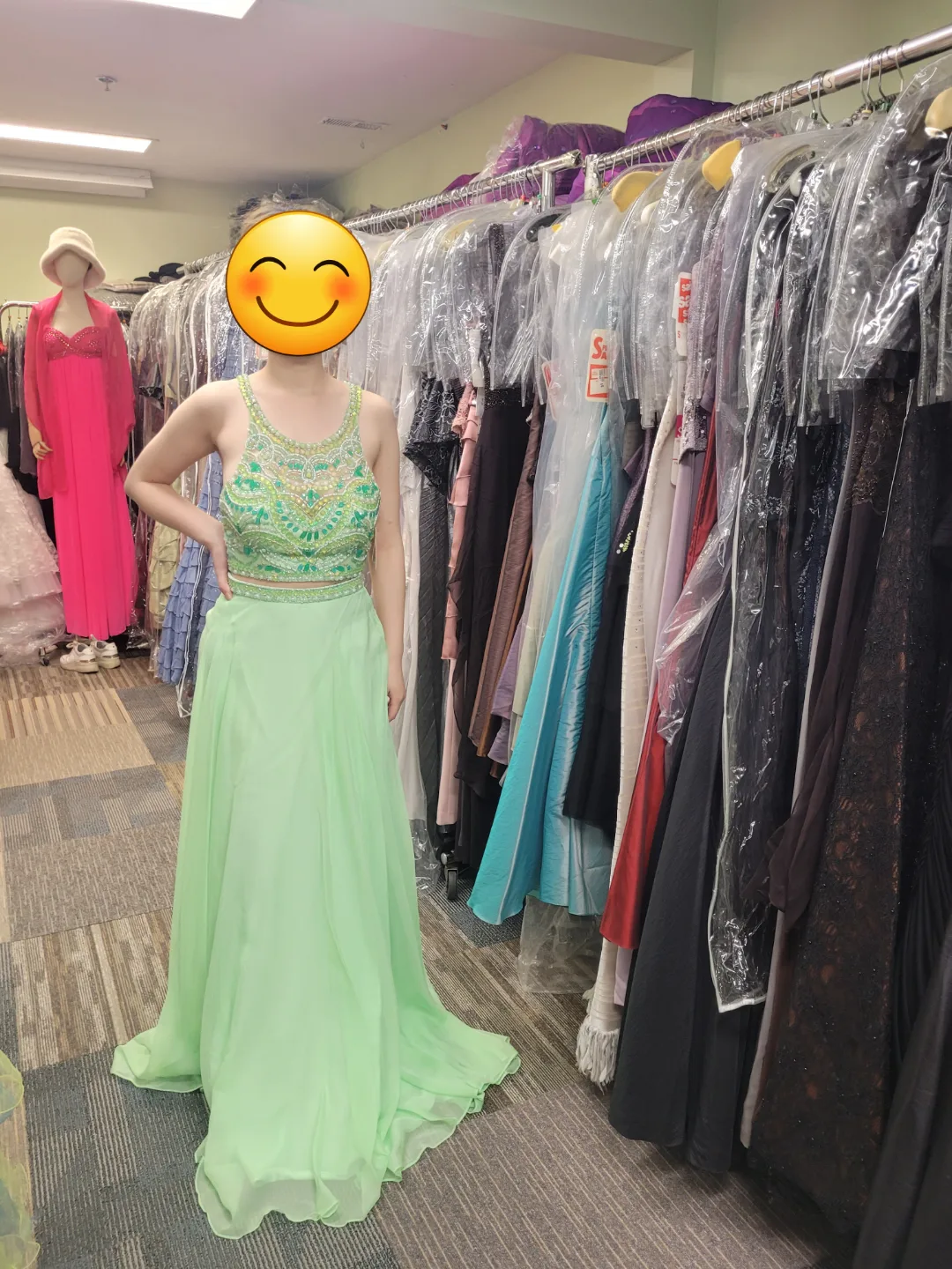 Mint Green Two-Piece Formal Dress thumbnail