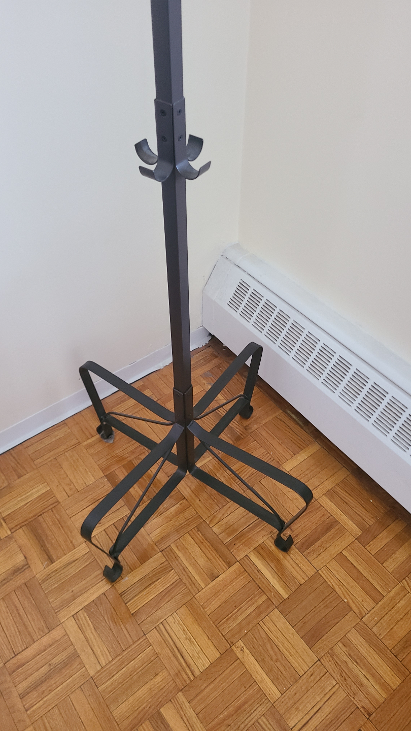 Black Metal Coat Rack Stand - photo 3