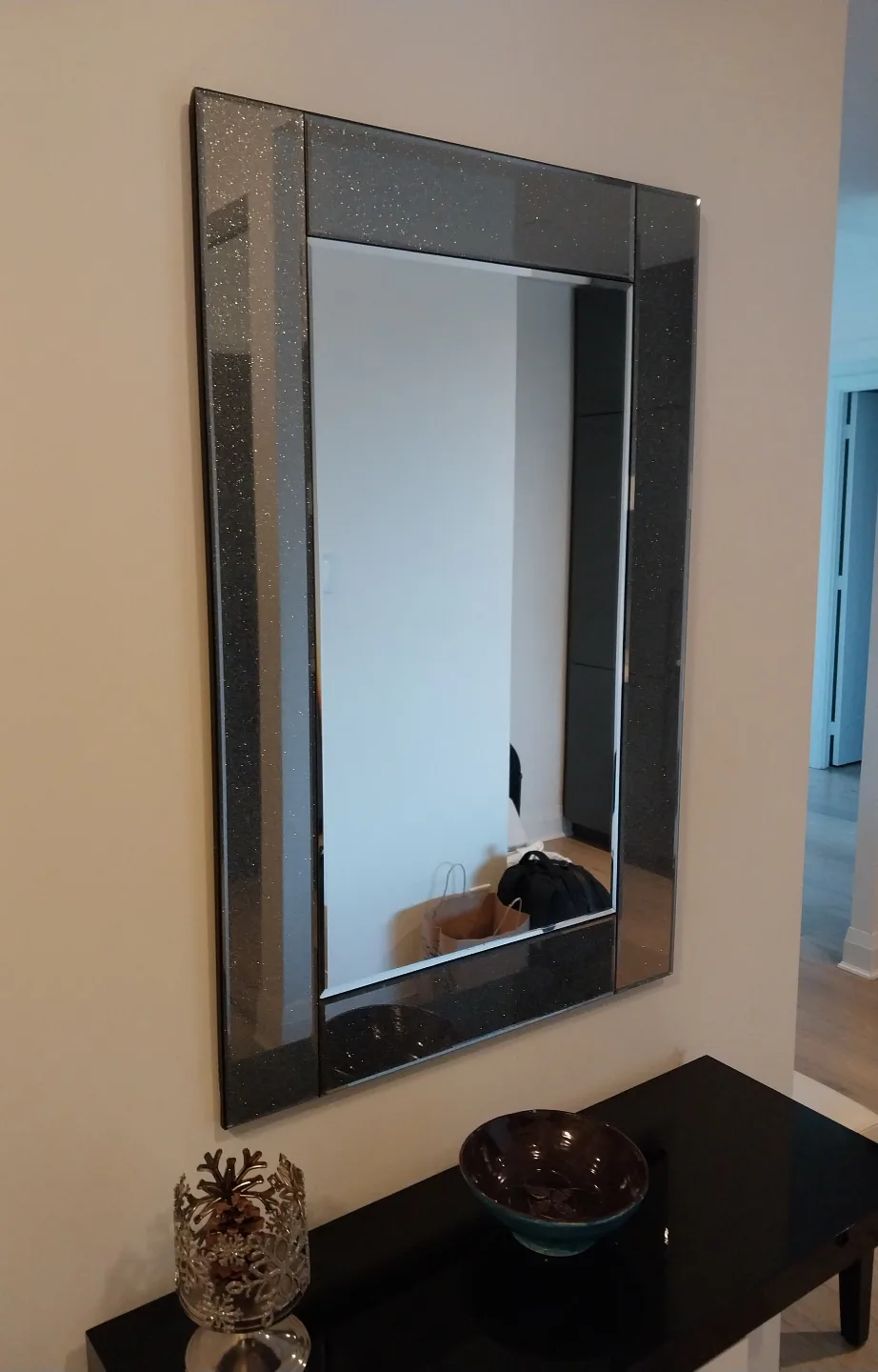 Elegant Sparkle Framed Mirror image indicator(2)