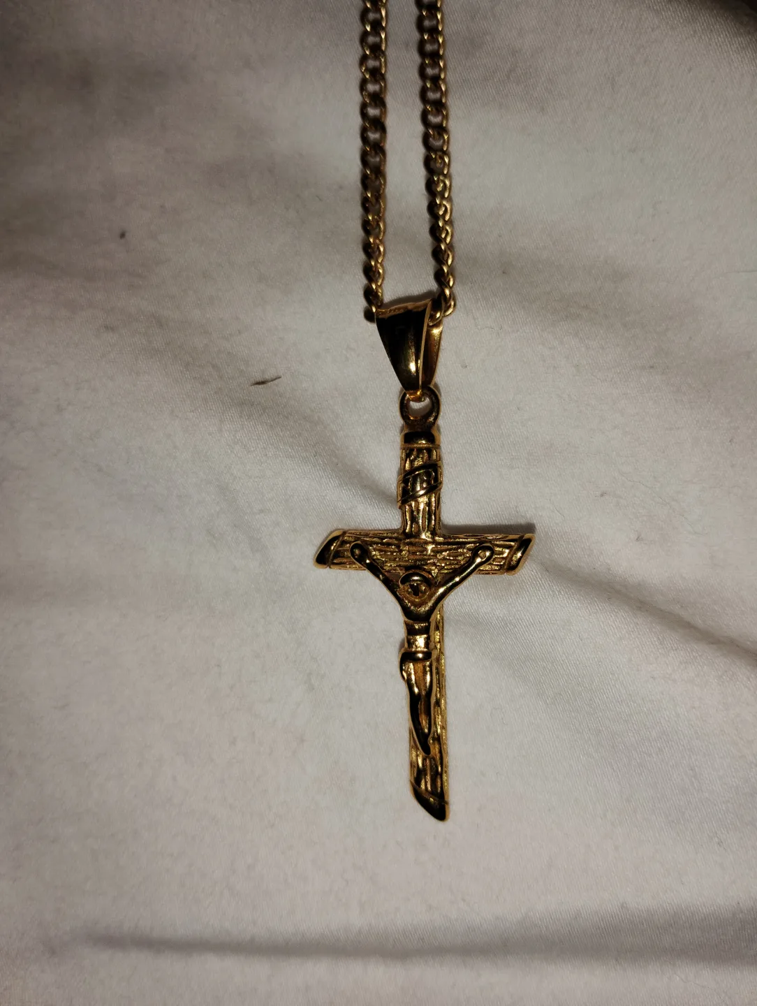 Gold Crucifix Necklace thumbnail