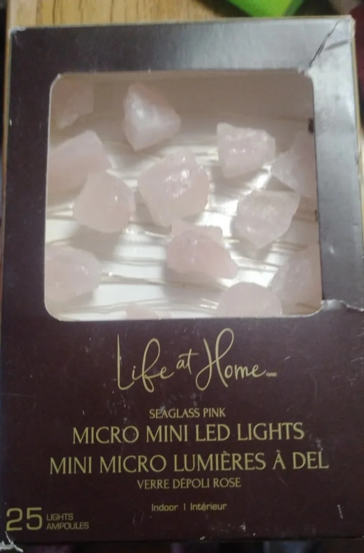 🏒🏒Home Seaglass Pink Micro Mini LED Lights thumbnail