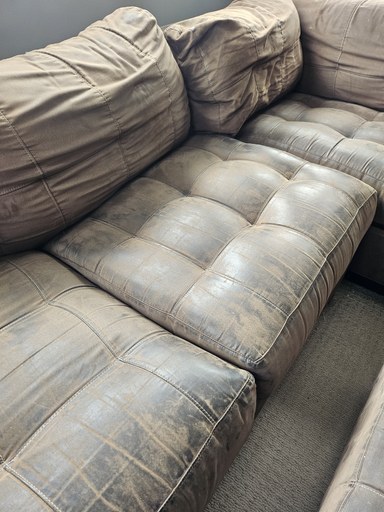 Brown Sectional Sofa with Ottoman - photo 4